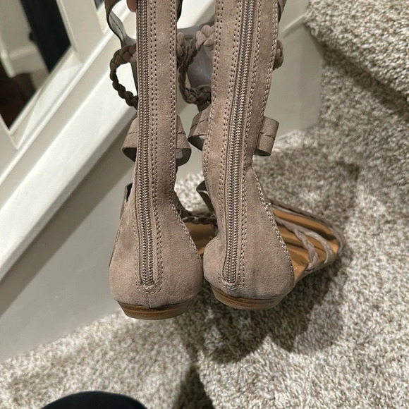 Braided Strap Gladiator Sandals - taupe - Picture 3 of 7